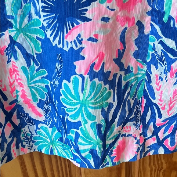 Lilly Pulitzer Pink and Blue Embroidered Dress - Picture 4 of 9